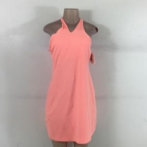 Beyond Yoga Womens Pink Stretch Sleeveless Halter Neck Mini Dress Size Large NWT